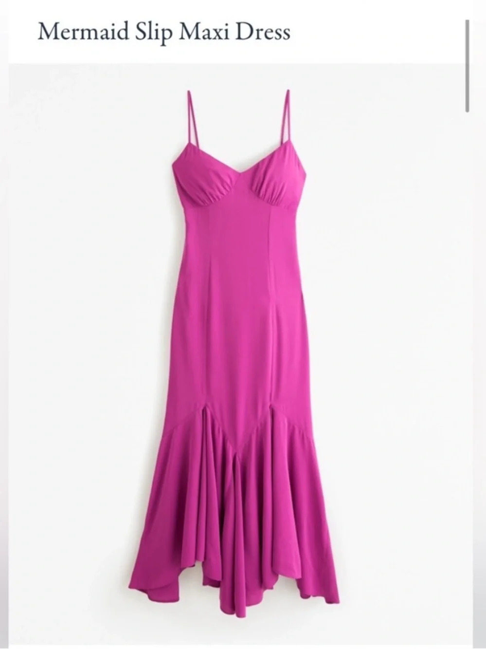 Abercrombie & Fitch Fuchsia Mermaid Slip Maxi Dress